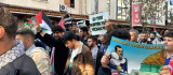 AK Partili gençler Diyarbakır'da Filistin için 'SayStop' sloganıyla yürüdü