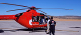 Bingöl'de ambulans helikopter yaşlı adam için havalandı