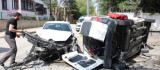 Elazığ'da kazaya karışan hafif ticari araç yan yattı: 1 yaralı