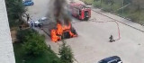 Elazığ'da otomobil alev alev yandı