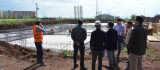Rektör Karakoç, kampüs inşaat alanında incelemelerde bulundu