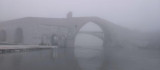 Silvan'da tarihi Malabadi Köprüsü sisle kaplandı