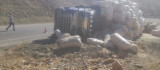 Tunceli'de saman yüklü tır devrildi: 1 yaralı